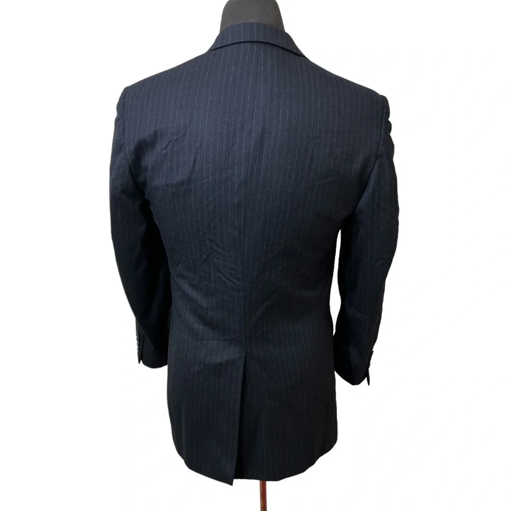 Jos A Bank mens Blazer pinstripe size 40L 100% Wool☑️